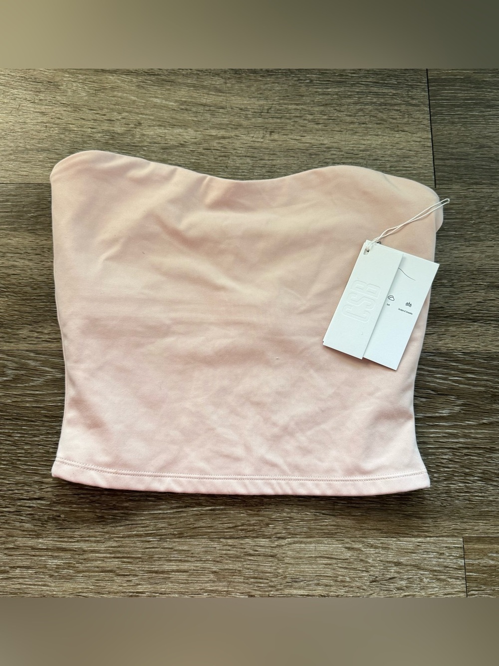 FINAL SALE NWT CSB IM Long Bandeau Blush - Picture 2 of 6